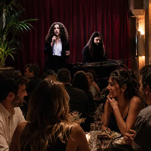 Cena y música en Madrid